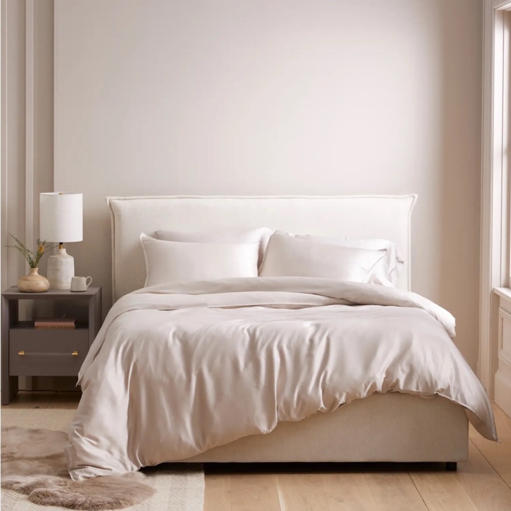Quince Bamboo Deluxe King Duvet Cover in Sand